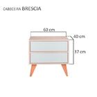 Mesa De Cabeceira Com Portas Bréscia Carvalho E Verde Menta