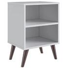 Mesa De Cabeceira Com Prateleira Cb200 Branco Completa Moveis