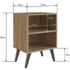 Mesa De Cabeceira Com Prateleira Cb200 Branco Completa Moveis