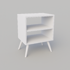 Mesa De Cabeceira Com Prateleiras e Com Pés Mesinha Canto Dec