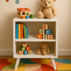 Mesa De Cabeceira Com Prateleiras e Com Pés Mesinha Canto Dec