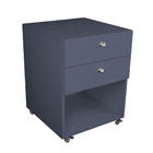 Mesa De Cabeceira Com Rodinha Quarto Com 2 Gavetas Azul Tam.