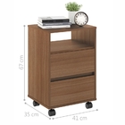 Mesa de Cabeceira Com Rodízios Nadi Montana