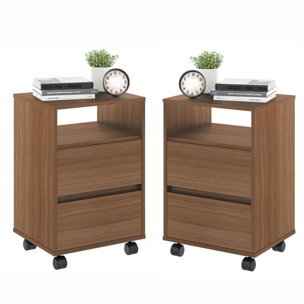 Mesa de Cabeceira Com Rodízios Nadi Montana