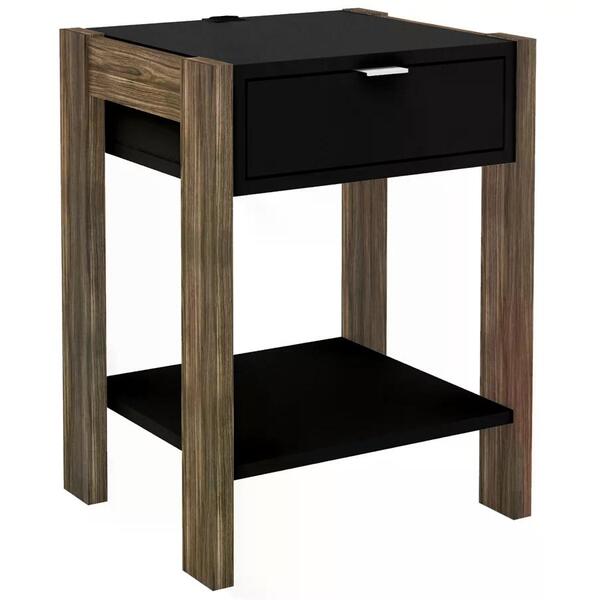 Mesa De Cabeceira Com Tomada 1 Gaveta Az1016 Tecno Mobili