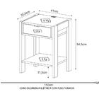 Mesa De Cabeceira Com Tomada 1 Gaveta Az1016 Tecno Mobili