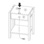 Mesa De Cabeceira Com Tomada 1 Gaveta Az1016 Tecno Mobili