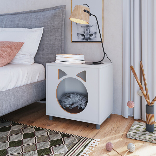 Mesa De Cabeceira Completa Móveis Pet Para Gatos