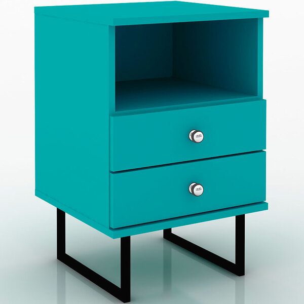 Mesa de Cabeceira Contemporâneo 3081 2 Gavetas - Movelbento -
