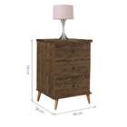 Mesa De Cabeceira Creta 3 Gv Retrô Amêndoa