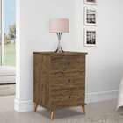 Mesa De Cabeceira Creta 3 Gv Retrô Amêndoa