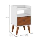 Mesa De Cabeceira Cristina 1 Gv Branca E Elmo