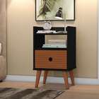 Mesa De Cabeceira Cristina 1 Gv Preta E Elmo