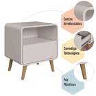 Mesa De Cabeceira Curve 1 Gaveta Bege Dunas - Completa Indust