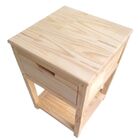 Mesa De Cabeceira De Madeira Pinus Com 1 Gaveta - Tonalidade