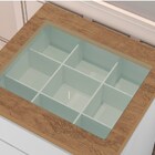 Mesa De Cabeceira Decor Com 4 Gavetas Branca Com Amêndoa Pote