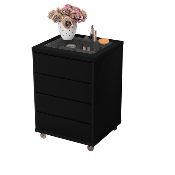 Mesa De Cabeceira Decor Preto – Potente Móveis