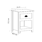 Mesa De Cabeceira Decorativa Alina Madeira 1 Gaveta Branca/ca