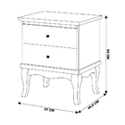 Mesa De Cabeceira Decorativa Totti Com 2 Gavetas Branco/imbuí