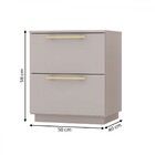 Mesa De Cabeceira Denver 2 Gavetas Fendi - Pnr Móveis