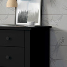 Mesa De Cabeceira Ditália 3 Gavetas Dm-113 Preto