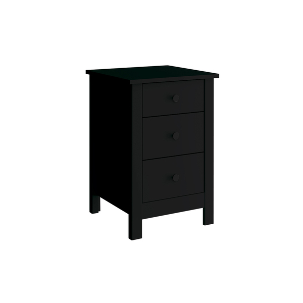 Mesa De Cabeceira Ditália 3 Gavetas Dm-113 Preto