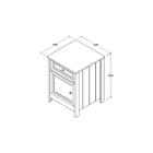 Mesa De Cabeceira Ditália Conjunto Com 2 Un. Dm-114 Branco