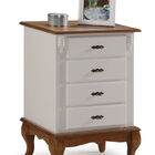 Mesa De Cabeceira Dolie Off White 4 Gavetas 80cm - 59893 Sun