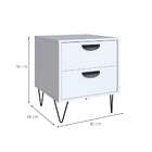 Mesa De Cabeceira Drawer 2 Gv Branca 45 Cm