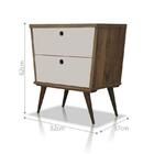 Mesa de Cabeceira Dream Rovere e Off White