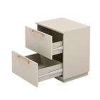 Mesa De Cabeceira Dubai 2 Gavetas Fendi - Vila Rica Móveis