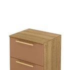 Mesa De Cabeceira Dubai 2 Gavetas Nature/camarim - Vila Rica