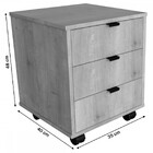 Mesa De Cabeceira Dumbo 3 Gavetas Com Rodízios Amadeirado - F