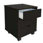 Mesa De Cabeceira Dumbo 3 Gavetas Com Rodízios Preto - Falkk