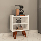 Mesa De Cabeceira Duplo Vintage Moderno P/ Casa Branco