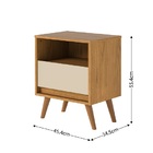 Mesa De Cabeceira Eccos Nature/off White - Fabri Móveis