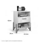 Mesa De Cabeceira Elegante Com Gaveta Vancouver Freijó E Off