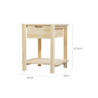 Mesa De Cabeceira Em Madeira Laguna - Natural