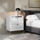 Mesa De Cabeceira Em Madeira Mdf Branca Moriah 45cm Brancodou