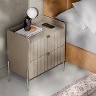 Mesa De Cabeceira Em Madeira Mdf Conect Moriah 60cm Moderna C