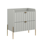 Mesa De Cabeceira Em Madeira Mdf Off White Moderna 60cm Off W