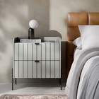 Mesa De Cabeceira Em Madeira Mdf Off White Moderna 60cm Off W