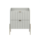 Mesa De Cabeceira Em Madeira Mdf Off White Moriah 45cm Offwhi