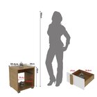 Mesa De Cabeceira Em Mdp 1 Gaveta Cm8018 Amêndoa/branco