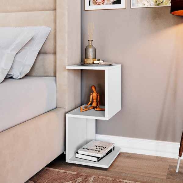 Mesa De Cabeceira Em S 100% Mdf Branco