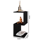 Mesa De Cabeceira Em S Ou Z Vertical 100% Mdf Preto