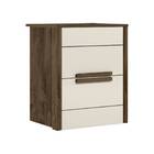 Mesa De Cabeceira Emporium Castanho Wood Off White 2 Gavetas