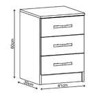 Mesa De Cabeceira Érebus 3 Gv Preta E Branca