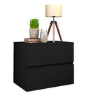 Mesa De Cabeceira Eros 45 Estilo Clean 2 Gavetas Corrediças T