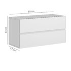 Mesa De Cabeceira Eros 60 Estilo Clean 2 Gavetas Corrediças T